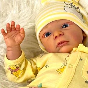 Reborn Gudrun Nicklas baby bald boy authentic